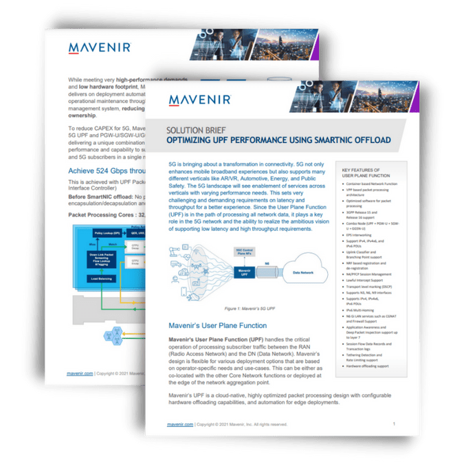 Mavenir’s User Plane Function (UPF)