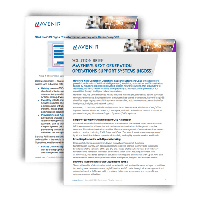 Mavenir’s Next-Generation Operations Support Systems (ngOSS)