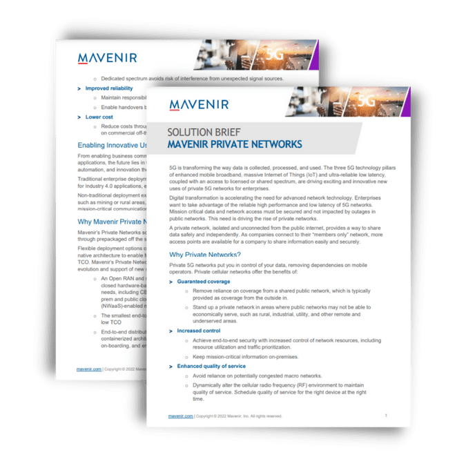 Mavenir’s Private Network Solution