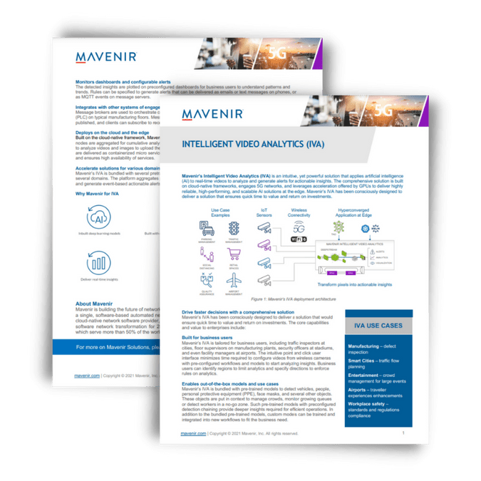 Mavenir’s Intelligent Video Analytics (IVA) Brochure