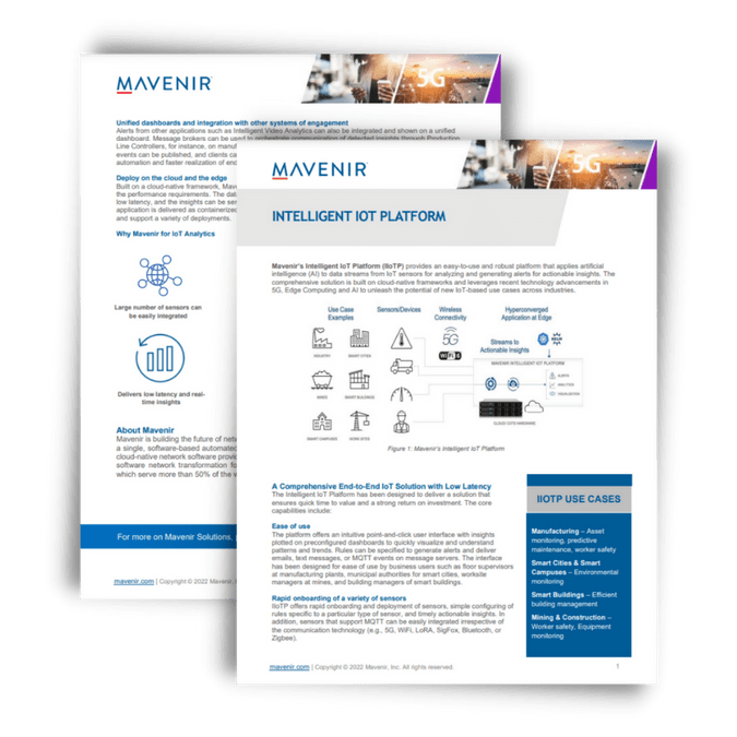 Mavenir’s Intelligent IoT Platform (IIoTP) Solution Brochure