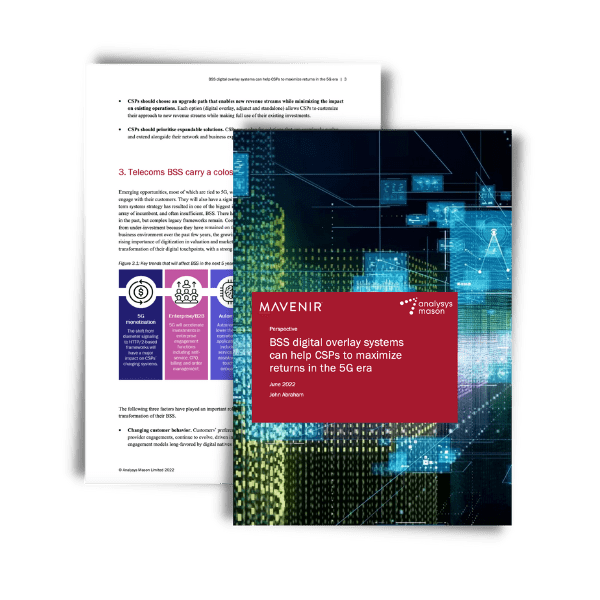 BSS Digital Overlay Systems Can Help CSPs Maximize Returns in the 5G Era