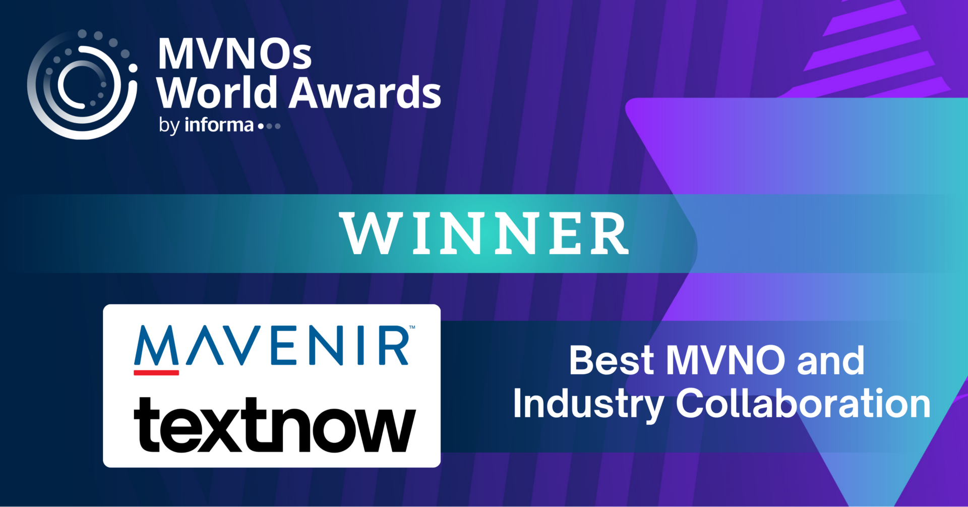 Mavenir and TextNow Win Best MVNO and Industry Collaboration at MVNOs World Awards
